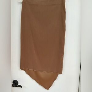 XOXO Suede Asymmetrical Midi Skirt - JR Size 3 - LIKE NEW